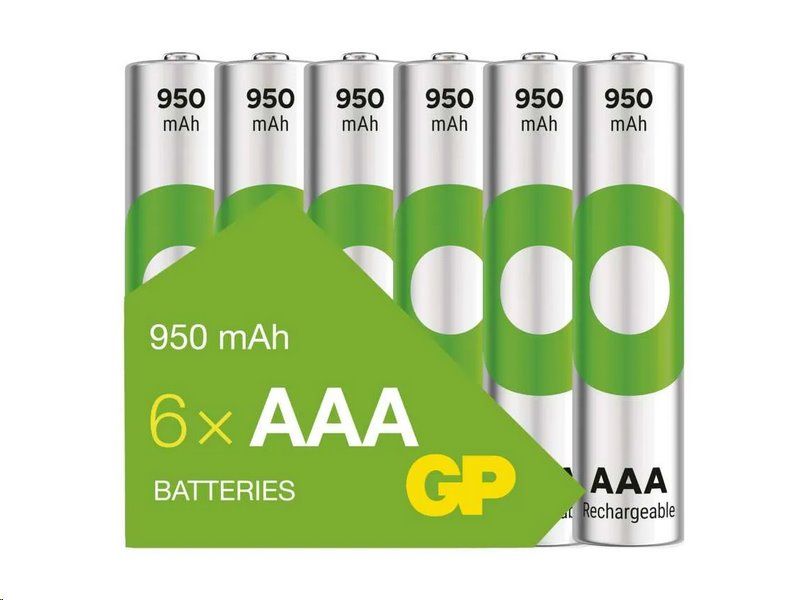 Nabíjacia batéria GP ReCyko 950 AAA (HR03), 6 kusov --CENA BLISTR--