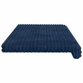 vidaXL Vankúš na lavičku Pl plush kord Námornícka modrá Hĺbka 35 cm
