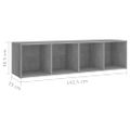 vidaXL TV skrinky 3 ks betónové sivé 142,5x35x36,5 cm drevotrieska