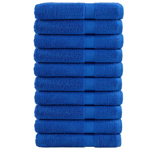 vidaXL Prémiové uteráky do sauny SOLUND 10 ks modré 80x200 cm 600 g/m2