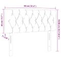 vidaXL Čelo postele s LED tmavomodré 90x7x78/88 cm zamat