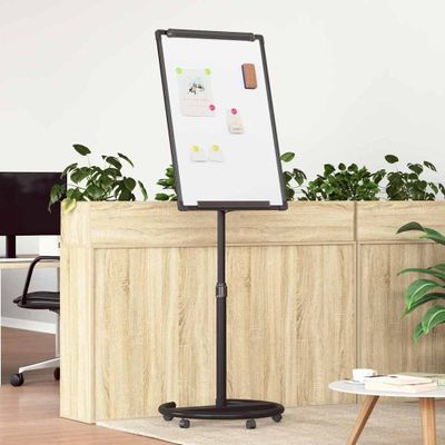 vidaXL Magnetická biela tabuľa Čierna a biela 62 x 62,5 x 197 cm EPS
