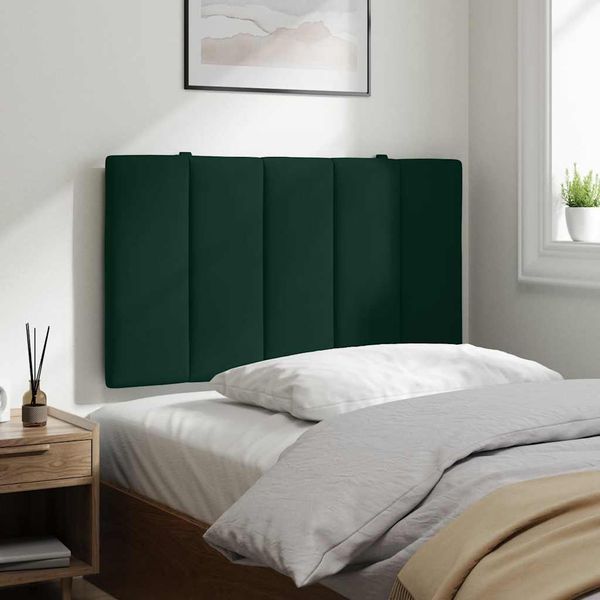 vidaXL Vankúš na čelo postele Hanko tmavozelený 80 cm zamat