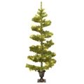 vidaXL Osvetlený špirálový vianočný stromček+kvetináč zelený 120cm PVC