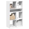 vidaXL Knižnica biela 66x31x112 cm kompozitné drevo