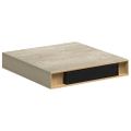 vidaXL Plávajúce nástenné police 4 ks, dubové 23x23,5x3,8 cm, MDF