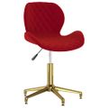 335046 vidaXL Swivel Dining Chair Wine Red Velvet