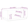 vidaXL Konferenčný stolík Čierny dub 102 x 55 x 43 cm Kompozitné drevo
