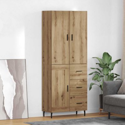vidaXL Highboard 2 ks Remeselný dub 69,5 x 34 x 180 cm