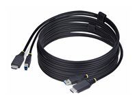 StarTech 10ft (3m) HDMI and USB 5Gbps KVM Cable - Kábel klávesnice / videa / myši (KVM) - HDMI, USB typ A (M) do HDMI, USB Type B (M) - 3 m - podpora 4K60Hz, podpora HDR10 - čierna