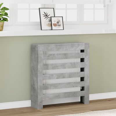vidaXL Kryt na radiátor betónovosivý 78x20x82 cm kompozitné drevo