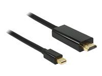 HDMI kábel - Mini DisplayPort s pinmi (male) do HDMI s pinmi (male) - 1 m - čierna