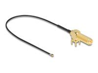 Anténny kábel RP-SMA 90° PCB jack bulkhe