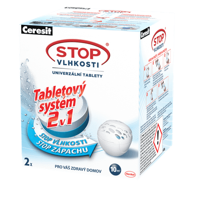 1574642 Ceresit STOP VLHKOSTI PEARL náhradní tablety 2v1, neutrální, 2x300g