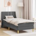vidaXL Rám postele s matracom Tmavo šedá 100 x 200 cm Polyester