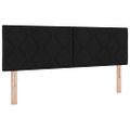 vidaXL LED box s pružinami s LED pásikmi Čierny 160 x 200 cm látka