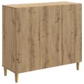 vidaXL Servírovacia skriňa Dub artisan 89 x 34,5 x 80 cm