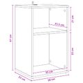vidaXL Skrinka na gramofónové platne Staré drevo 38 x 33 x 61 cm