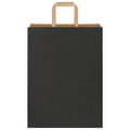 vidaXL Papierové tašky 250 ks s rúčkami, čierna, 26x12x35 cm