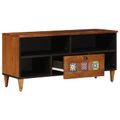 vidaXL TV skrinka Orech 100 x 33 x 46 cm Masívne mango drevo