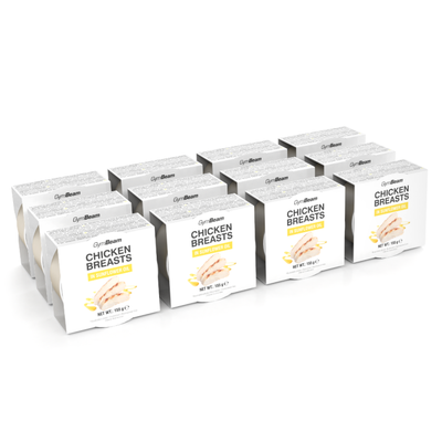 Kuracie prsia v slnečnicovom oleji - GymBeam, 12 x 155 g