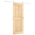 vidaXL Posuvné dvere 80 x 210 cm Masívne borovicové drevo (neupravené)