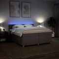 vidaXL Boxspring posteľ s matracom sivohnedý 200x200 cm látka