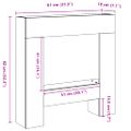 vidaXL Obloženie krbu hnedý dub 81x18x82 cm kompozitné drevo