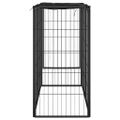 vidaXL Ohrádka pre psov 6 panelov čierna 50x100 cm práškovaná oceľ