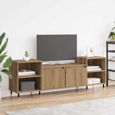 vidaXL TV skrinka Remeselný dub 160 x 35 x 55 cm Kompozitné drevo