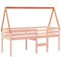 vidaXL Strecha na detskú posteľ voskovohnedá 209x95,5x88 cm borovica