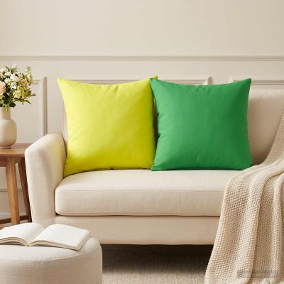 vidaXL Poťah na podložku 12 pcs HEERLEN Žiarivá zelená 45 x 45 cm
