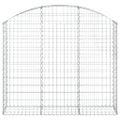 vidaXL Oblúkový gabionový kôš 150x30x120/140cm pozinkované železo