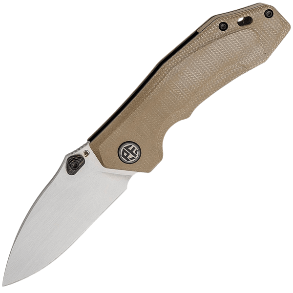Petrified Fish PFP04KAMW Havrog vreckový nôž 8 cm, Stonewash, khaki, Micarta