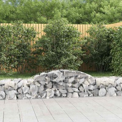vidaXL Oblúkové gabionové koše 2 ks 300x50x40/60 cm pozinkované železo