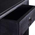 vidaXL Konzolový stolík svetlá čierna káva 60x30x75cm mahagónový masív