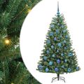 vidaXL Umelý Sklápací Vianočný Stromček Zelená 150 cm PVC a kov