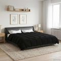 vidaXL Prikrývka na celý rok 200 x 220 cm 4 ročné obdobia Čierna
