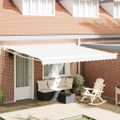 vidaXL Sklopná markíza Biela 400 × 300 cm 100% polyester a hliník