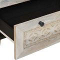 vidaXL Servírovacia skriňa 2 ks 120 x 33,5 x 75 cm mangový masív Biela