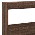 vidaXL Skrinka na čelo postele s LED hnedý dub 140x17x102 cm