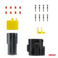 Sada elektrických konektorov vodotesných 4 PIN 2,2 mm AMiO-04348