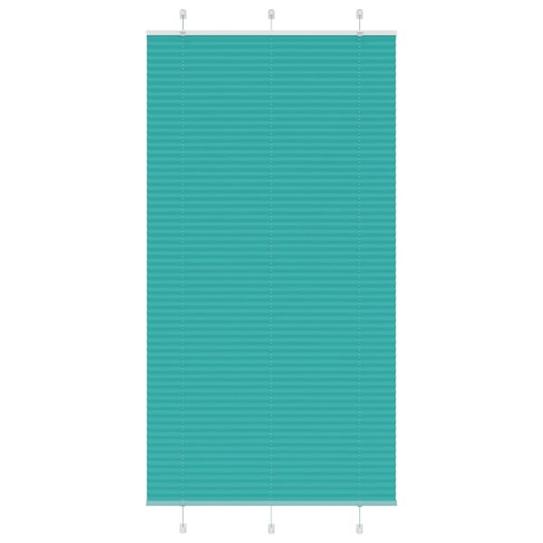 vidaXL Plisovaná roleta petrolejovo zelená 110x200 cm šírka látky 109,4 cm polyester