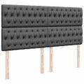 vidaXL Boxspring posteľ s matracom tmavosivá 180x200 cm látka