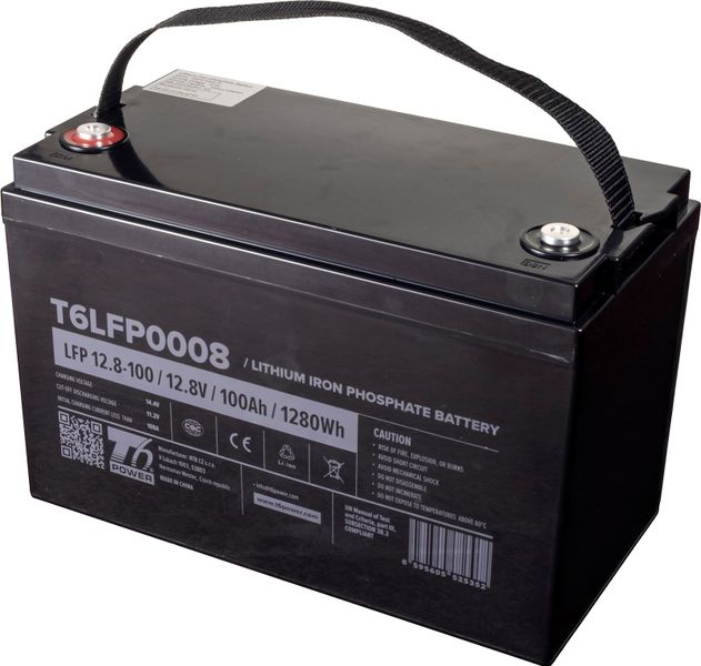 Batéria T6 Power LiFePO4, 12.8V, 100Ah, 1280Wh, Bluetooth, T16
