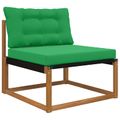 vidaXL Vankúš na vonkajšiu pohovku Polyester Zelená 80 x 68,5 cm