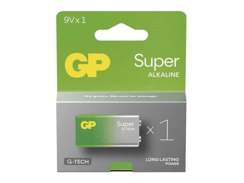 Batéria 6F22 (9V) alkalická GP Super 9V 1ks
