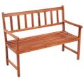 vidaXL Záhradná lavička s podložkou 120 cm akáciový masív