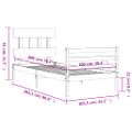 vidaXL Rám postele s čelom biely 100x200 cm masívne drevo