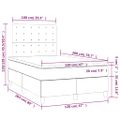 vidaXL Boxspring posteľ s matracom a LED čierna 120x200 cm umelá koža